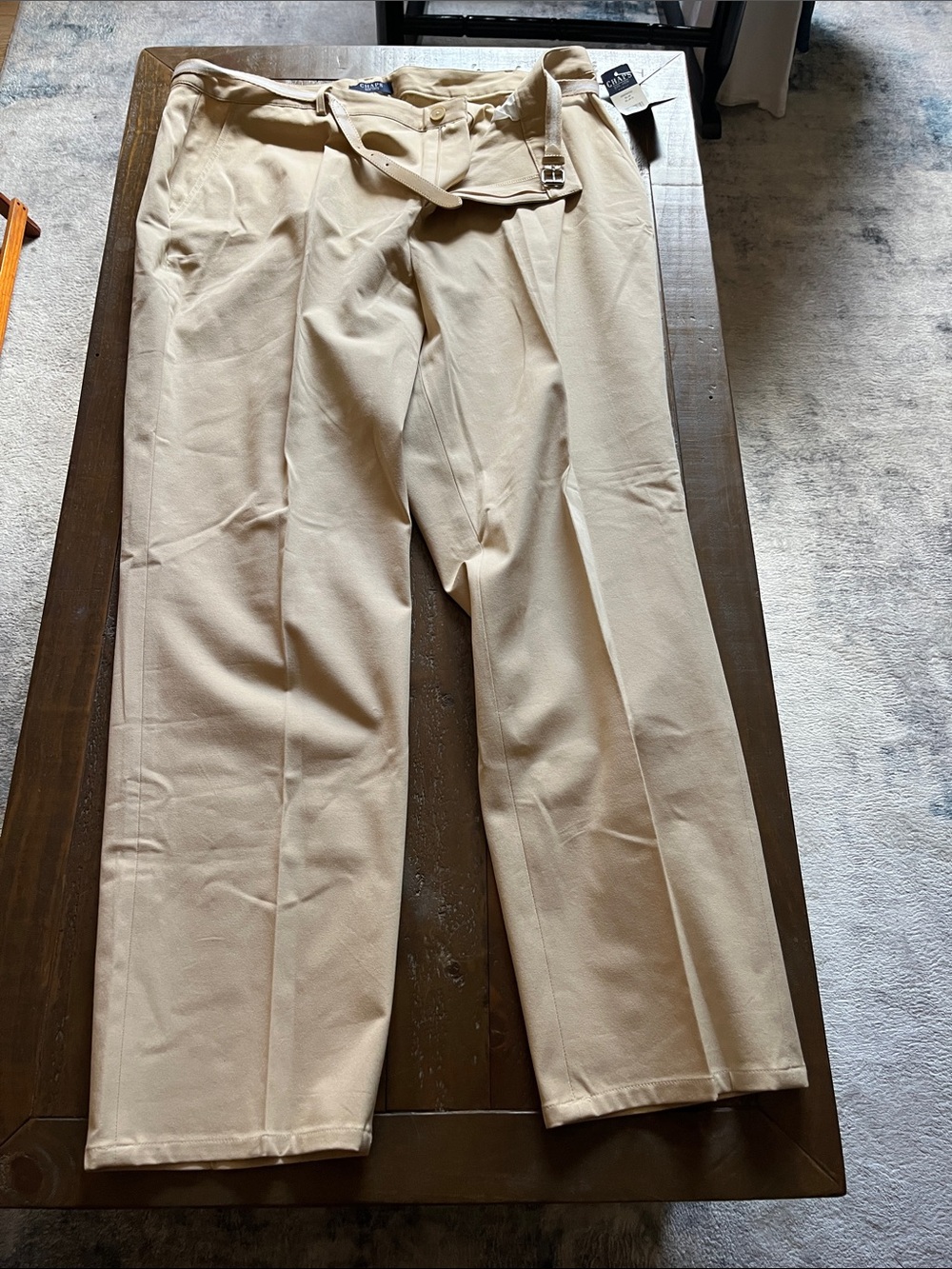 Chaps women Khaki Flat-Front Chinos - Beige